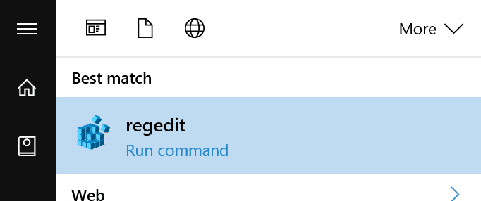 Windows regedit